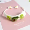 Dog Apparel Pet Knitting Wool Collar For Cats Cute Necklace Sweet Scarf Pink Cat Accessories Kitten Chihuahua Yorkie