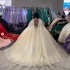 Luxury Glittering Quinceanera Dresses With Cloak Butterfly Lace Vestidos De 15 Anos Birthday Ball Gowns Graduation Party Dress