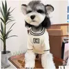 Autumn Winter Sweater Dog Soft Knit Plover Clothes Teddy Schnauzer Pomeranian Welsh Corgi Cat Drop Delivery Dhuo1