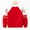 Pullover Natale Ragazzi Ragazze Maglioni Autunno Inverno Bambini Cartoon Cervo Pullover lavorato a maglia Maglioni Capispalla caldo Abbigliamento casual per bambiniL2401