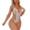 Soutien-gorge Ensembles Body Exotique Porn Outfit Femmes Sexy Lingerie Dentelle Babydoll Chemise Robe Érotique Sous-Vêtements Soutien-Gorge Ouvert Entrejambe Costumes Porno