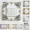 European Style Light Switch Cover Wall Sticker Plastic Plug Socket Frame Decals Living Room Home Decoration Drop 240111