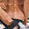 Frauen Jacken Vintage Chamois Kurze Weibliche Streetwear Stehkragen Jacke 2024 Herbst Winter Lose Grundlegende Mantel Für Frauen