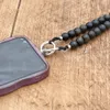 120CM Natural Stone Golden Obsidian Pendant Mobile Phone Lanyard Case Chain Beads Hanging Cord 240111