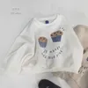 Pullover Autunno Abbigliamento per bambini Ragazze Carino Modello di torta Felpa con cappuccio Ragazzi Felpa Moda Capispalla per bambiniL2401