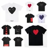 Play T-Shirt Herren-Designer-Hemden, rotes Herz-Shirt, lässige Baumwolle, Stickerei, Kurzarm, Sommer-T-Shirt, asiatische Größen, hohe Qualität, T-Shirts, Stickerei, hohe Qualität, de