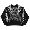 Pull tricoté de qualité chaude pour hommes Y2K, vêtement Streetwear en laine, Punk Vintage, Top Goth hiver 240112