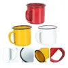 Copos de vinho 3 pcs colorido esmalte caneca vintage bebendo casa copo copos suco ferro água café criança