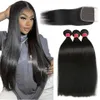 Tealoves Peruvian Straight Hair Bundles with Closure 4x4 Lace Closure With human hair Bundles Brazilian Malaysian Indian bundle