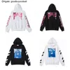 Sweatshirt designers offs hoodie mens kvinnliga pullover hoodies med brev tryck hoodys mode streetwear bomull långärmad casual kläder svart vit 5be3