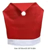 Capas de cadeira 4 pcs jantar tecido não tecido Natal volta universal chapéu de Papai Noel 25 em fontes de festa de ano