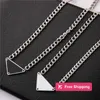 Designer Silver Mens Collier Femmes Triangle Mot Maternel Nouveau Punk Mens Émail Cool Street Dames Tendance Pendentif Collier Femmes Chaîne De Luxe Juif