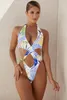 Traje de baño de talla grande Bikini Traje de baño europeo y americano Sexy Color sólido Hueco de una pieza para mujer Entrega de caída Ot9Zg