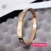 Bangle designer jewelry bracelet woman gold bracelets 18k rose gold silver titanium stainless steel diamond bangles nail bracelets for men and womens17 18 19 21 20 22