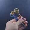2 en 1 verre brûleur à huile tuyau fumer conduite d'eau voyage tabac tuyaux cuillère tubes à cigarettes verre Bong accessoires pour herbes sèches tuyaux pour fumer avec écran bol en métal