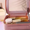 Storage Boxes Transparent Cosmetic Box Zipper Leather Tourism Cosmetics Toilet Bag Waterproof