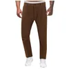 Pantalons pour hommes Mode Hommes Slim Pantalon en velours côtelé Costume d'affaires Casual Aiguilles de golf Couleur Simple Lin Sports Soft Pocket