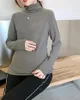 秋のハイネックマタニティボトムシャツゆるいストレッチソフトトップ妊娠中の女性のための衣服タートルネック妊娠240111