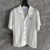 24SS Casablancas рубашки дизайнерские повседневные вязаные свитера Вязаные кардиганы с жемчужной пряжкой Свободные пальто с длинными рукавами и отверстиями для мужчин и женщин летние поло