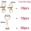 Keychains 70Pcs/Set Swivel Snap Hook And Key Rings With Chain Jump Connectors For DIY Keychain Lanyard Jewelry Making Supplies