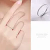 Cluster Rings YIBEIZI Diamond Ring S925 Sterling Silver Plated Platinum Zircon Simple Personalized Fashion Jewelry