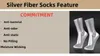 15% Pure Silver Infused Socks AntiOdor Antibacterial Moisture Wicking Thick for Men Socks2 Pairs 240112