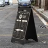 A-shaped Double-sided Blackboard Floor Standing Store Commercial Advertising Billboard Bar Coffee Shop Movable Display Board 240111