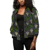 Jaqueta piloto feminina com estampa africana, casaco bomber curto para mulheres, roupa de ancara para mulheres 240112