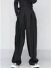 Calça Masculina 27-46!!!!! Terno preto de tamanho grande e cortina feminina casual esfregão de perna larga design Yamamoto longo