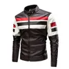 Printemps automne veste hommes épaissi chaud veste à glissière de haute qualité mâle veste Multi poche décontracté moto PU veste en cuir 240112