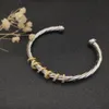 Браслет David Y Кабельные браслеты Роскошные дизайнерские украшения Pulsera для женщин Мужчины Серебро Золото Жемчужная головка X-образный браслет-манжета Ювелирные изделия для рождественского подарка