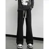 Men's Pants Autumn Corduroy Men Fashion Black Beige Flared Streetwear Korean Loose Straight Wide Leg Mens Trousers