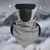 Bandanas hiver masque de vélo en plein air laine chaude ski planche simple course écharpe de sport rayure