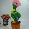 Brinquedos de pelúcia elétricos cactus mãe e filho dança gravação resposta cantando conversa cactus recheado brinquedos de pelúcia 240111