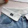 Designer broek mode jeans dames dames monogram rechte pijpen jeans flip-up kraag losse fit gewassen brede pijpenbroek