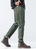 Men's Pants Tide Brand Elastic Cotton 2024 Spring Autumn Casual Loose Straight Tube Increasing Code Worker Trousers