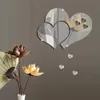 3D Acrylic Wall Stickers Europe Style Hearts Fashion DIY Decals Selfadhesive LOVE Wedding Background Decoration Mirror Ornament 240112