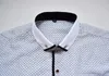 Wit Big Size 4XL Mannen Overhemd Lange Mouw Slim Fit Button Down Kraag Goede Kwaliteit Gedrukt Business Shirts 240112