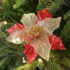 Decoratieve Bloemen 1PC Grote Kunstmatige Kerst Glitter Kerstboom Hangende Ornamenten Decoratie Voor Thuis Jaar Navidad Geschenken