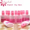 Pinsel 10 Stück Korea Rosa Gel-Entferner für Wimpern- und Augenbrauenverlängerungen Kleber 15g Wimpernverlängerung Kleber-Entferner Falsche Wimpern-Make-up-Tools