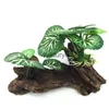 Decorações Plástico Tartaruga Artificial Tronco De Árvore Driftwood Aquário Tanque De Peixes Réptil Cilindro Fazendo Raízes Planta Decoração De Madeira Ornamentvaiduryd