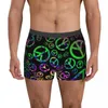 Cuecas hippie estilo masculino boxer briefs shorts homens desenhos animados anime engraçado calcinha macia para