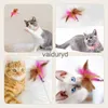 Cat Toys Interactive Cat Toys Funny Feather Teaser Stick With Bell Pets Collar Kitten Spela Teaser Wand Training Toys For Cats SuppliesVaiduryd