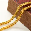 Collana con corda testa di drago placcata oro giallo 24 carati per uomo Collana con catena in oro vietnamita con catena al collo e fidanzamento di nozze 240111