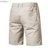 Men's Shorts Men Shorts Summer bawełniany elastyczna talia swobodny klasyczny Fit Business Half Pants Enter Khaki Chino Shorts Streetwear Beach Shorts 240227