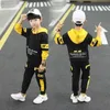 Spring Autumn Teen Boys Clothing Set Fashion Hoodie Jackets Pants Sports Childrens Kläder Kids Tracksuit 5 6 8 10 12 år 240111