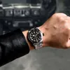 Stoere kerel High End heren gemaakt van precisiestaal Volautomatisch mechanisch nachtlampje Waterdicht Top Tien beroemde horlogemachines en horloges