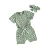 Kleidungssets Baby Mädchen Kleidung Kleinkind Sommer Outfits Kurzarm Blumendruck T-Shirt Top Shorts Set