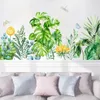 T44# Plants Big Trees Leaves Butterflies Wall Sticker Kids Room Background Home Decoration Mural Living Wallpaper 240112