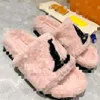 Sandalias de lana deslizantes de lujo para mujer, zapatillas cálidas y cómodas, zapatillas para mujer, sandalias deslizantes de otoño e invierno, talla 35-40